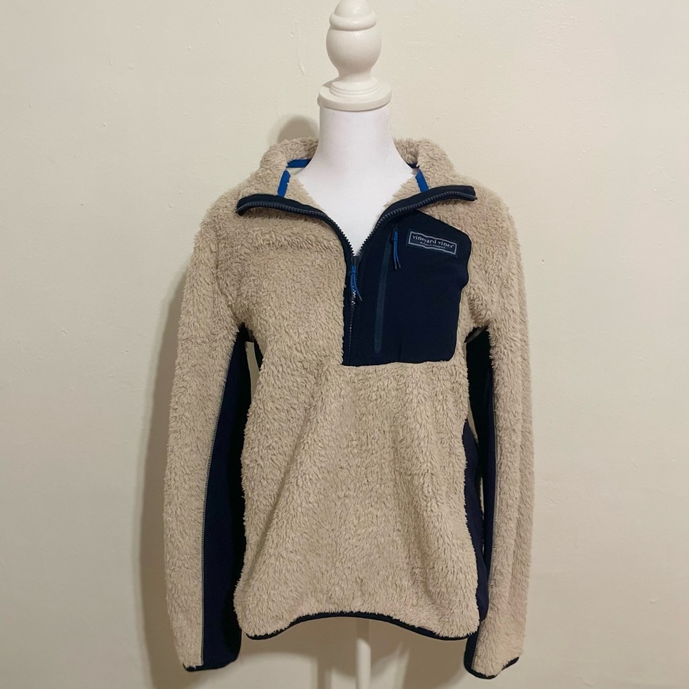 Sherpa quarter zip sweater